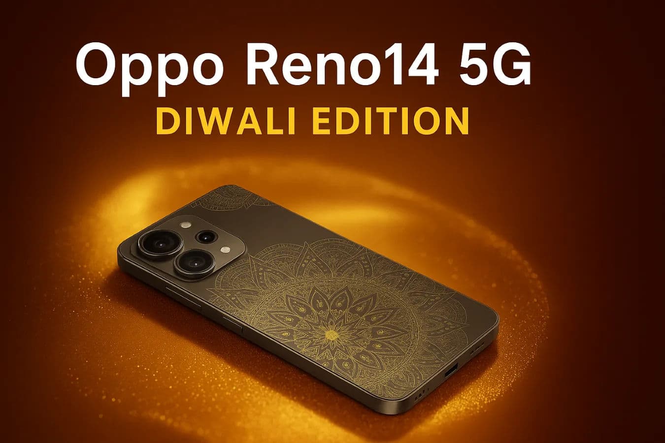 OPPO Reno14 5G Diwali Edition Golden Festive Smartphone