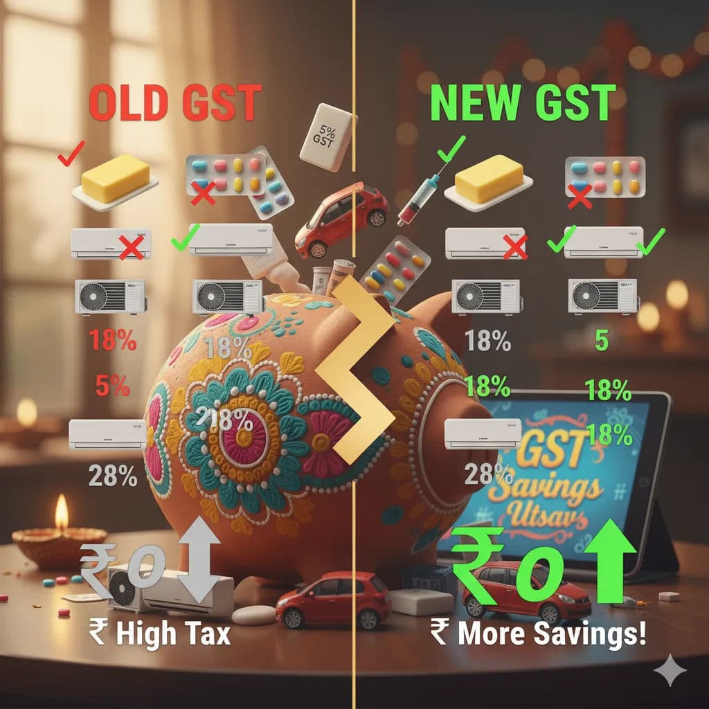 Cover image for The Great Indian Savings Festival: How GST 2.0 Puts Lakhs of Crores Back in Your Pocket