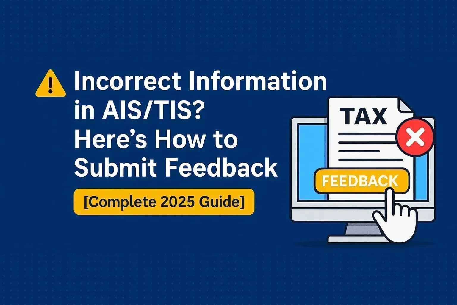 Cover image for Incorrect Information in AIS/TIS? Here's How to Submit Feedback [Complete 2025 Guide]