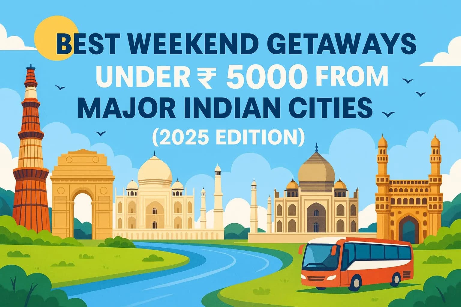 Cover image for Best Weekend Getaways Under ₹5000 from Major Indian Cities (2025 Edition)