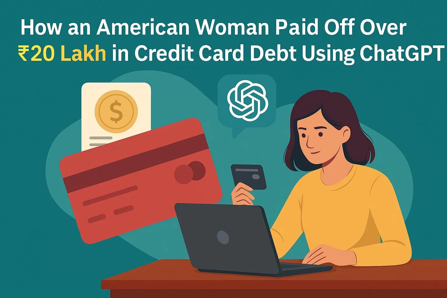 Cover image for How an American Woman Paid Off Over ₹20 Lakh in Credit Card Debt Using ChatGPT