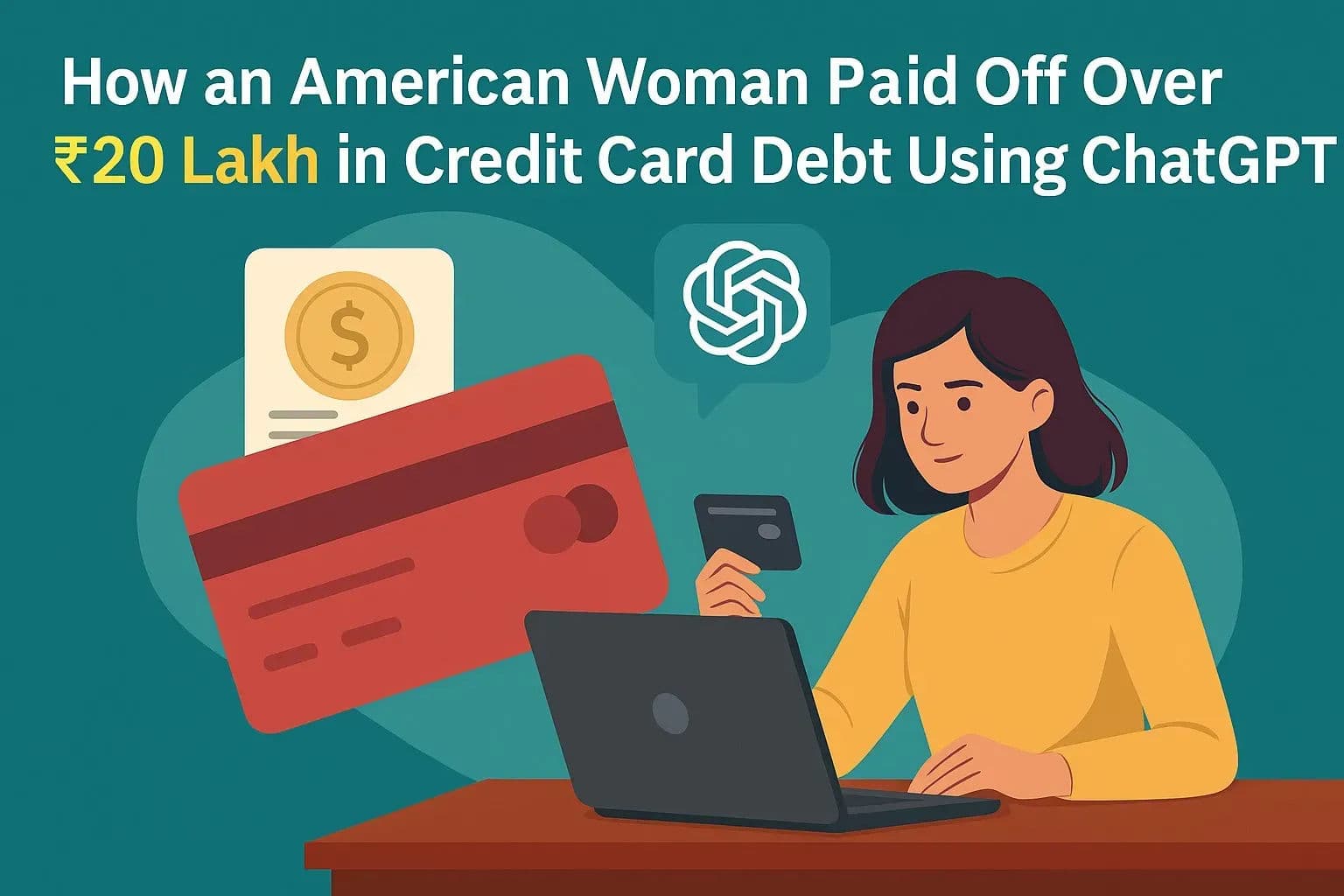 Cover image for How an American Woman Paid Off Over ₹20 Lakh in Credit Card Debt Using ChatGPT