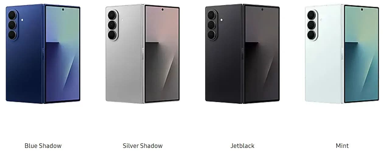 Galaxy Z Fold7 foldable phone open and closed view