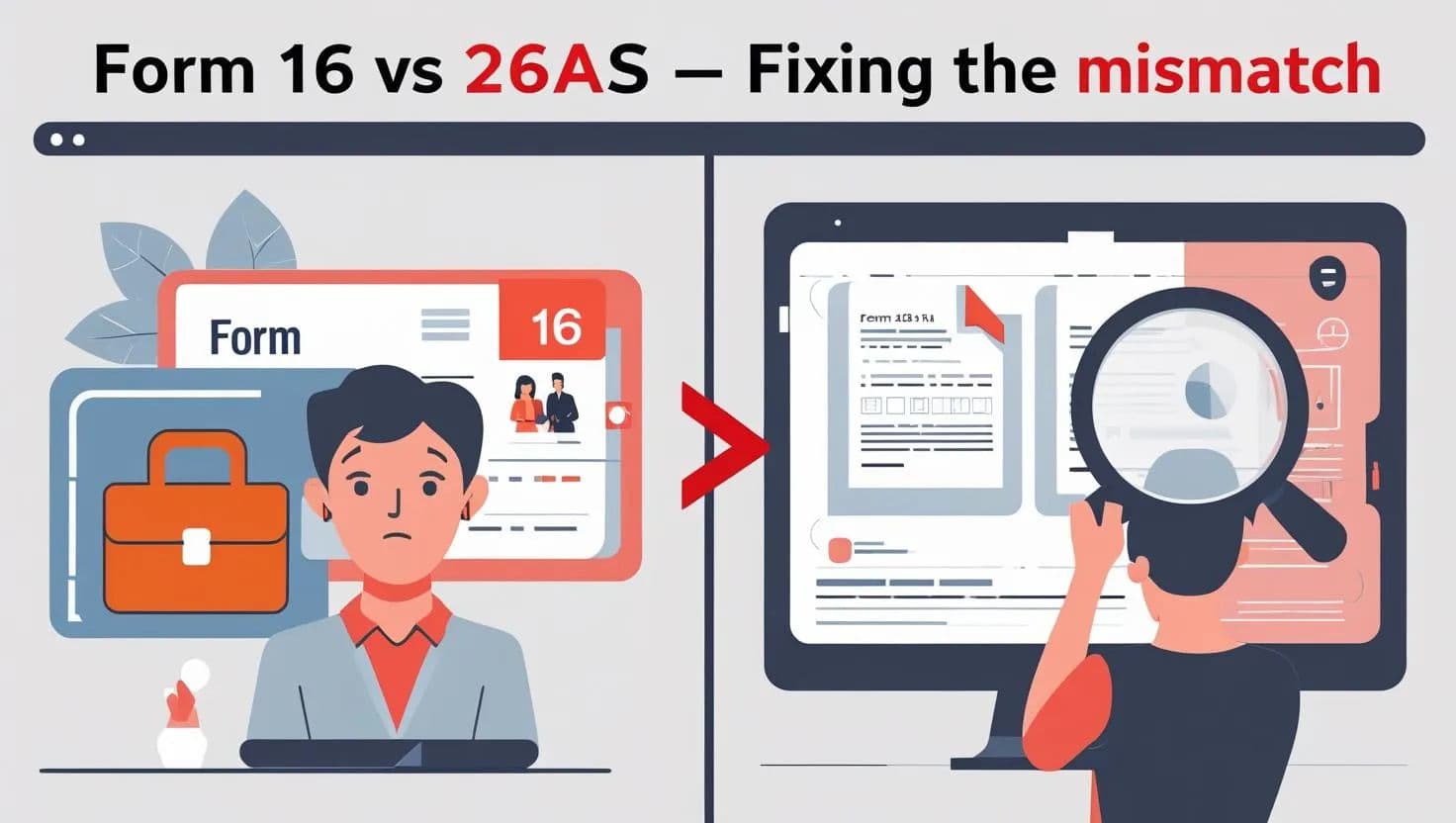 Mismatch between Form 16 and Form 26AS while filing ITR