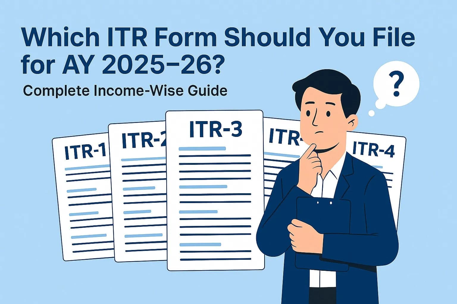 Which ITR form to file for AY 2025–26 – Tax filing guide India