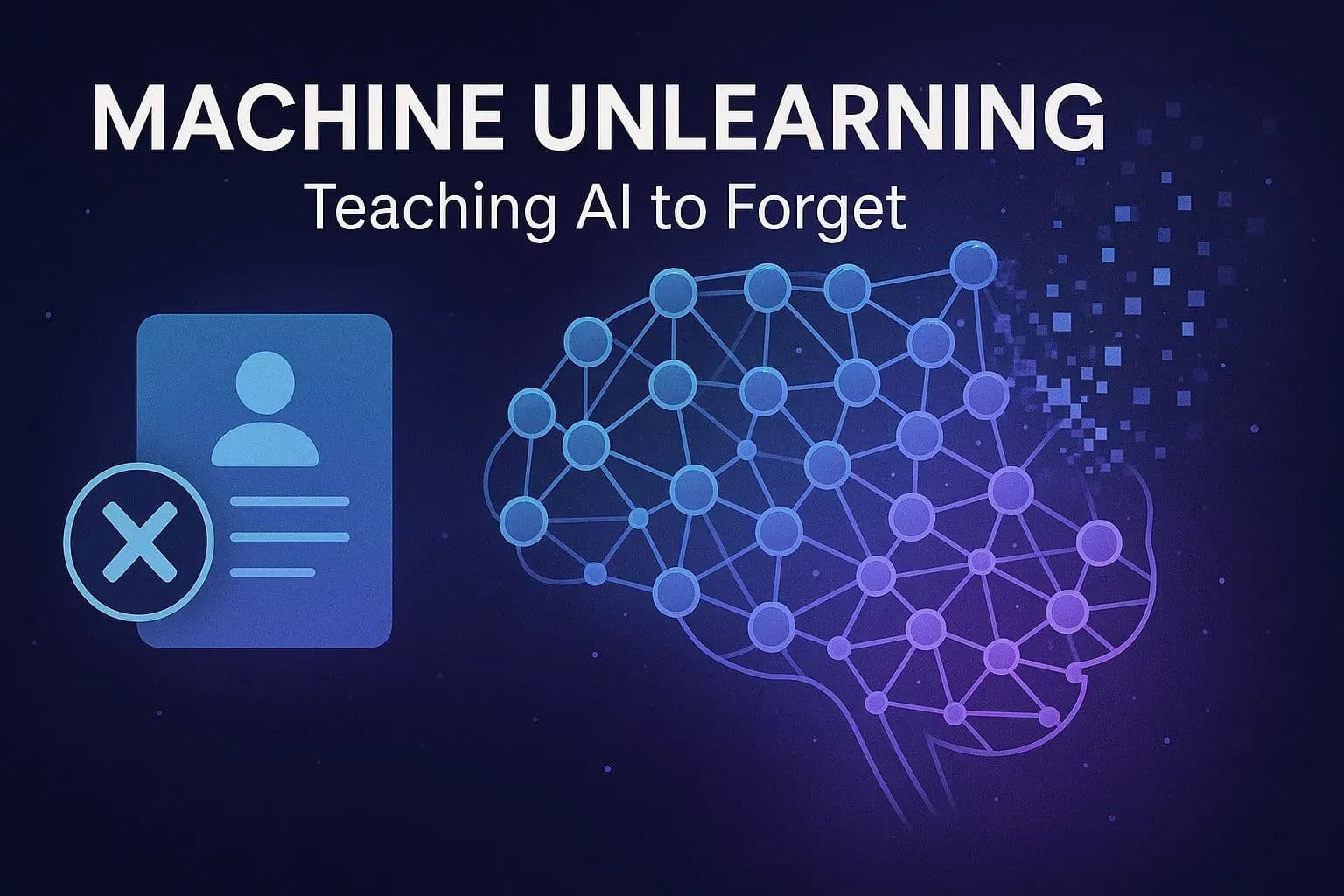 Illustration of neural network selectively forgetting data