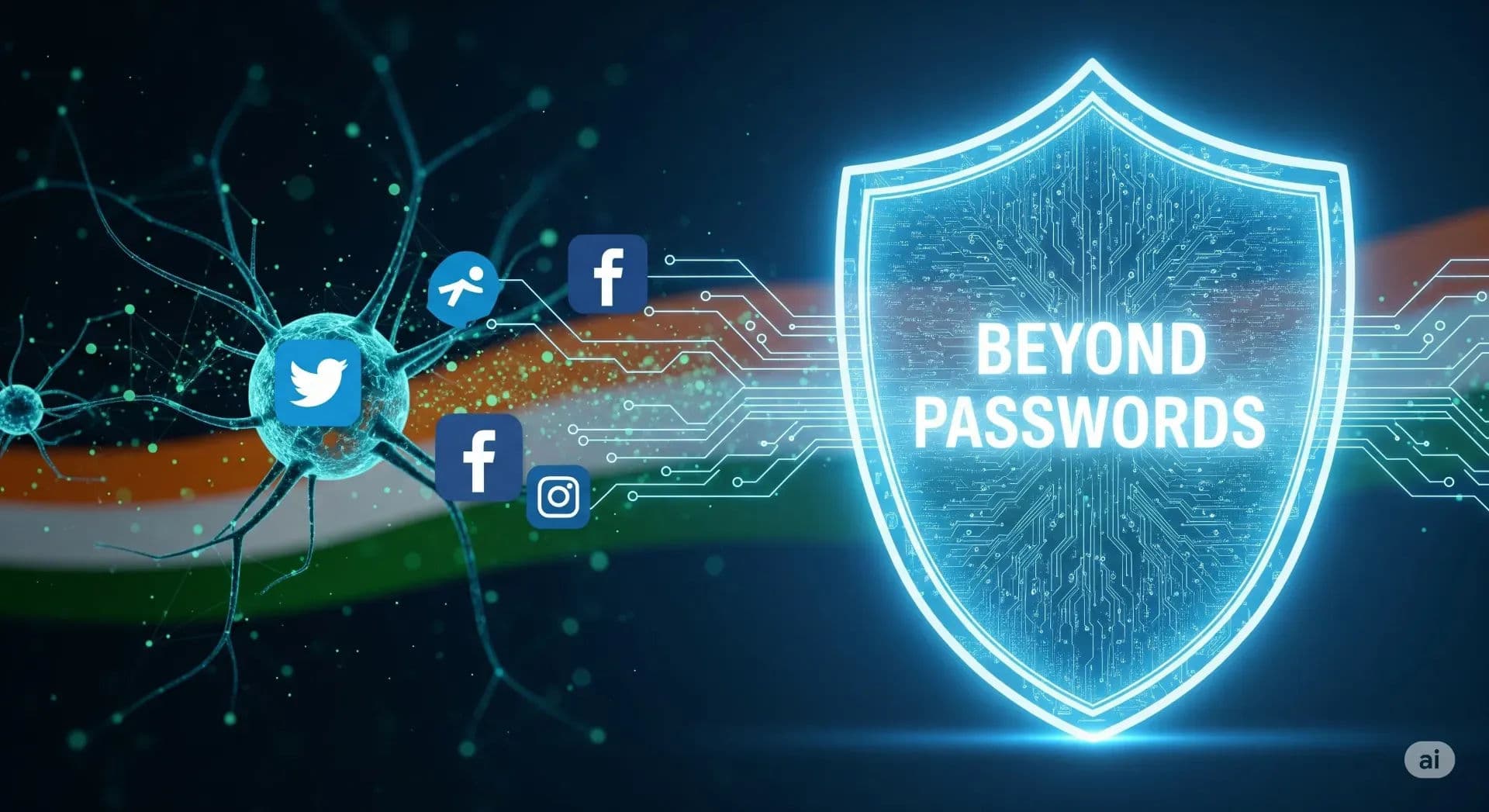 A person securing their digital life on a laptop with multiple layers of protection, symbolizing a strong online privacy strategy in India.