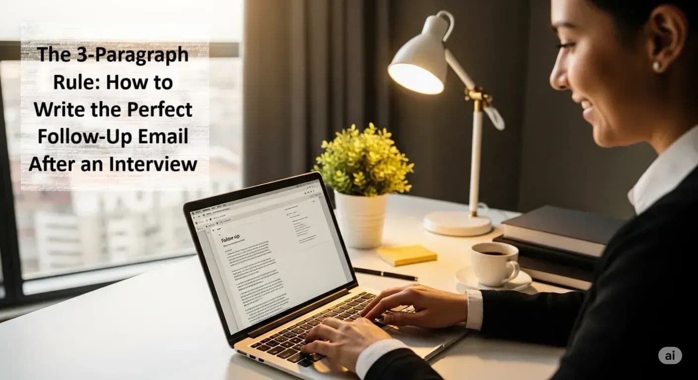 Cover image for The 3-Paragraph Rule: How to Write the Perfect Follow-Up Email After an Interview