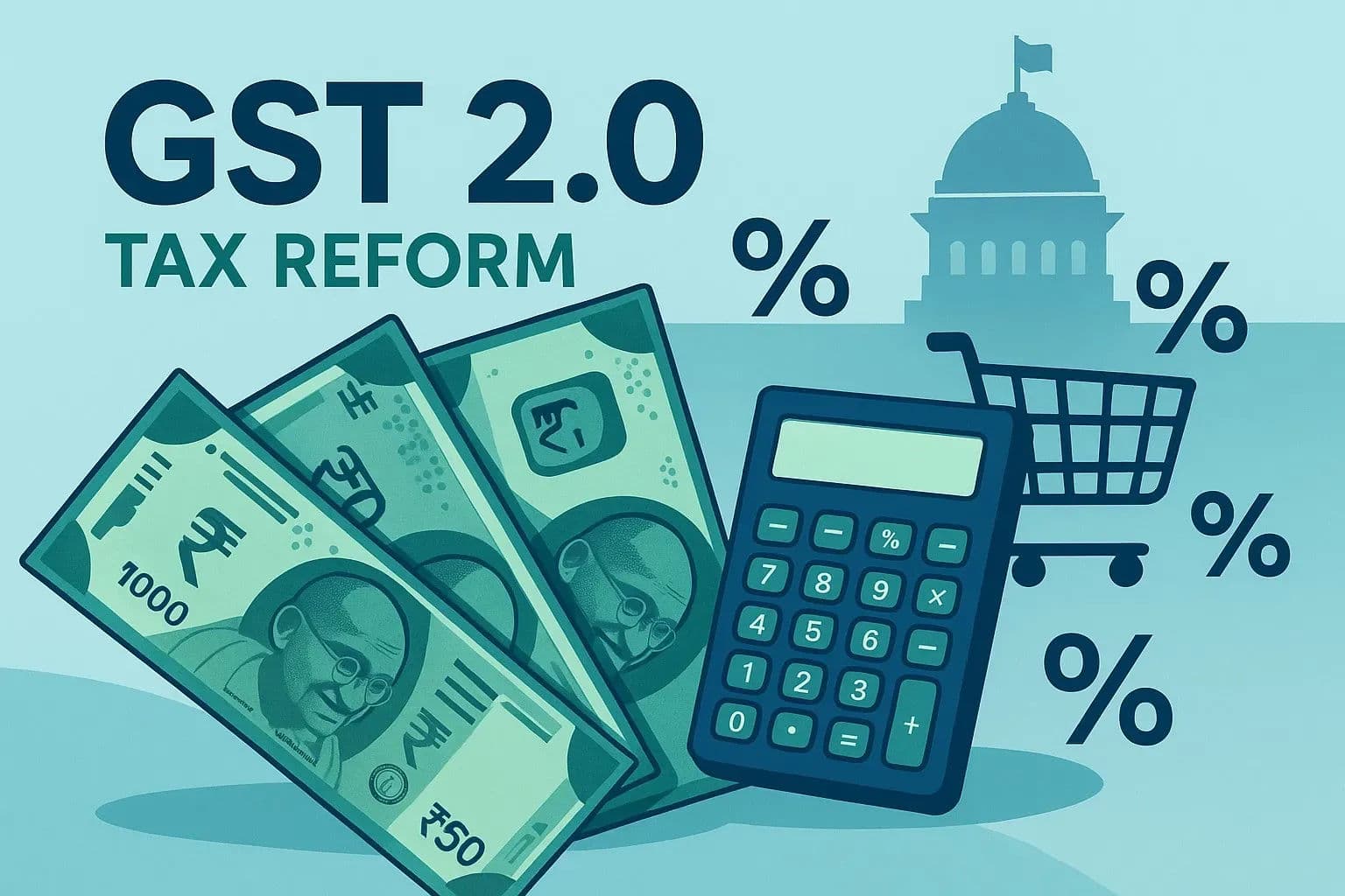 Cover image for GST 2.0 से क्या सस्ता होगा क्या महंगा? जानें September 22 से लागू नई Tax Rates का Complete Impact